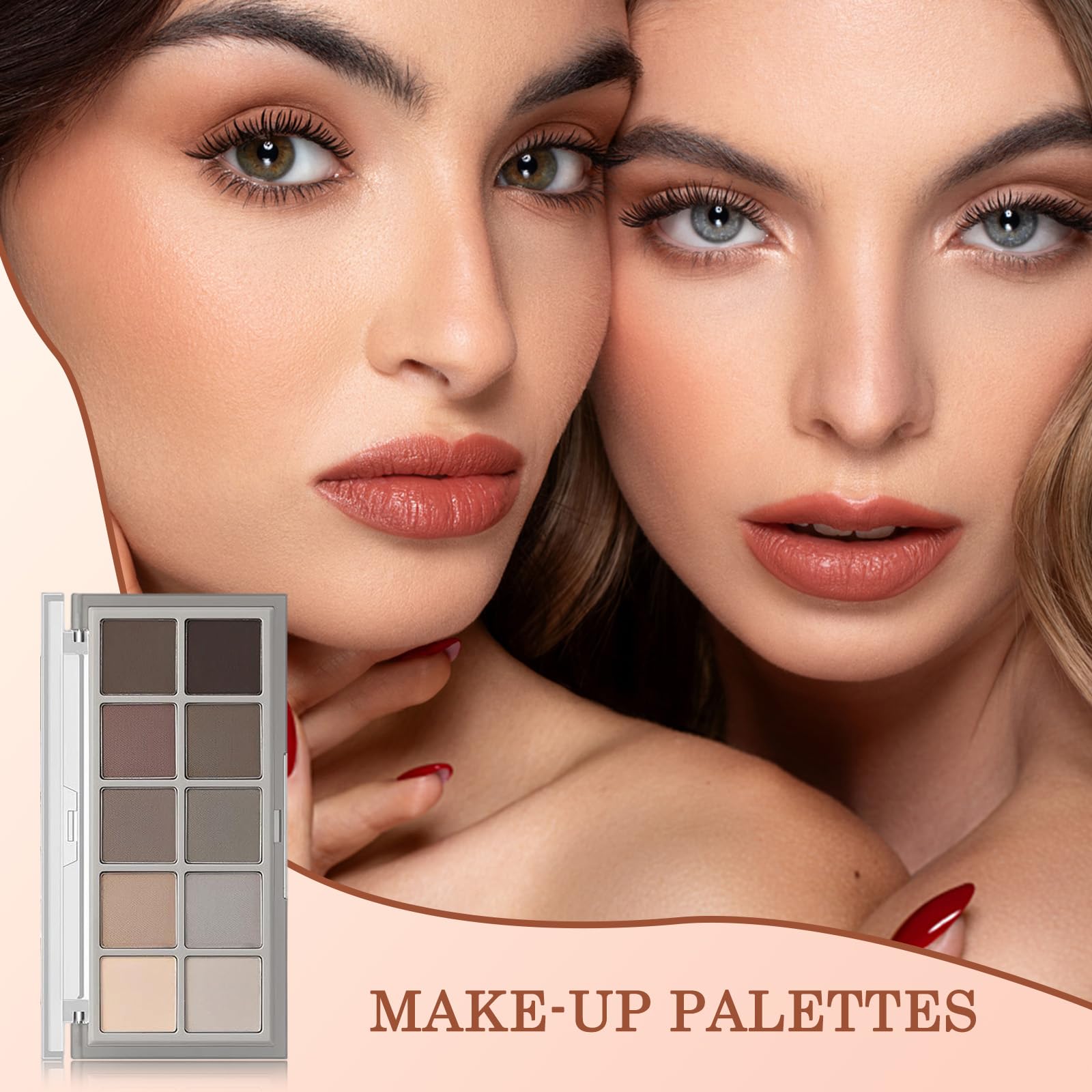 Makeup Eyeshadow Palette, 10 Smooth Matte Colors for Natural & Ultimate Eye Makeup, Waterproof, Long-Lasting - Image 3