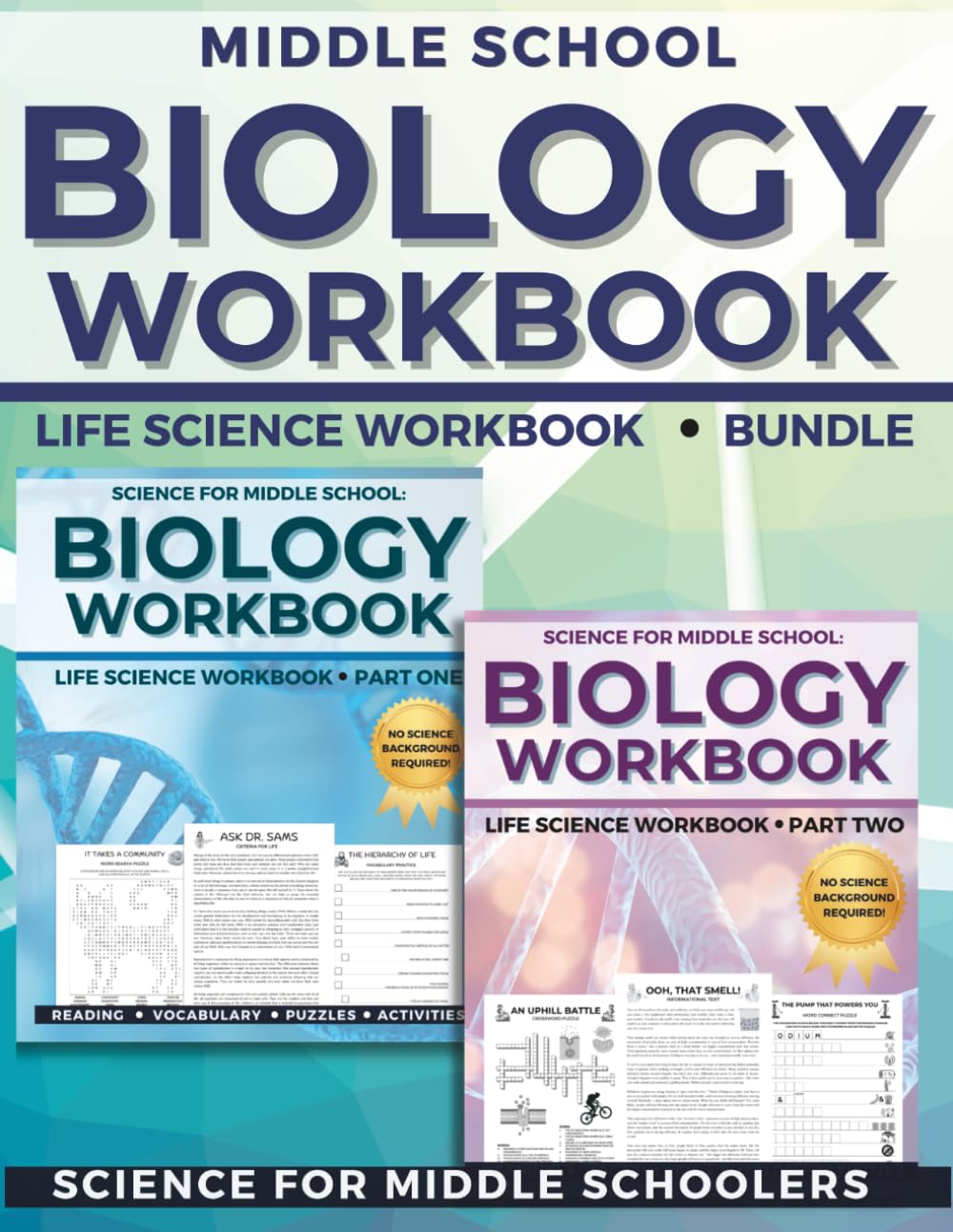Middle School Biology Workbook: Life Science Workbook Bundle: Science for Middle Schoolers (Middle School Science Workbooks)