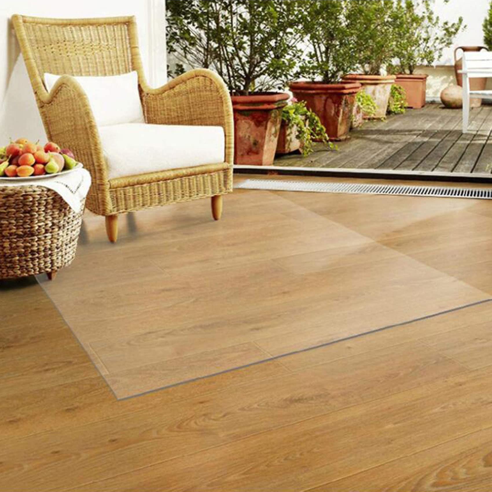 Protecteur de Tapis de Sol imperméable de Cuisine, Facile à Nettoyer, Largeur 110/120/130/140/150/160/170 cm, épaisseur 1,5 m, Tapis de Moquette antidérapants Transparents en PVC, Protecteur