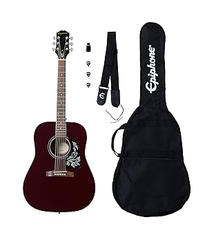 Epiphone セミアコースティックギター レッド ケース付き Epiphone セミアコースティックギター レッド ケース付き