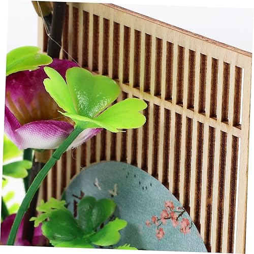 Miniatura 3 de UPKOCH Plantas de casa Platos de plástico Plantas de plástico Plato de alimentos Decoración Plato Flores simuladas Plato de hotel Adornos de flores