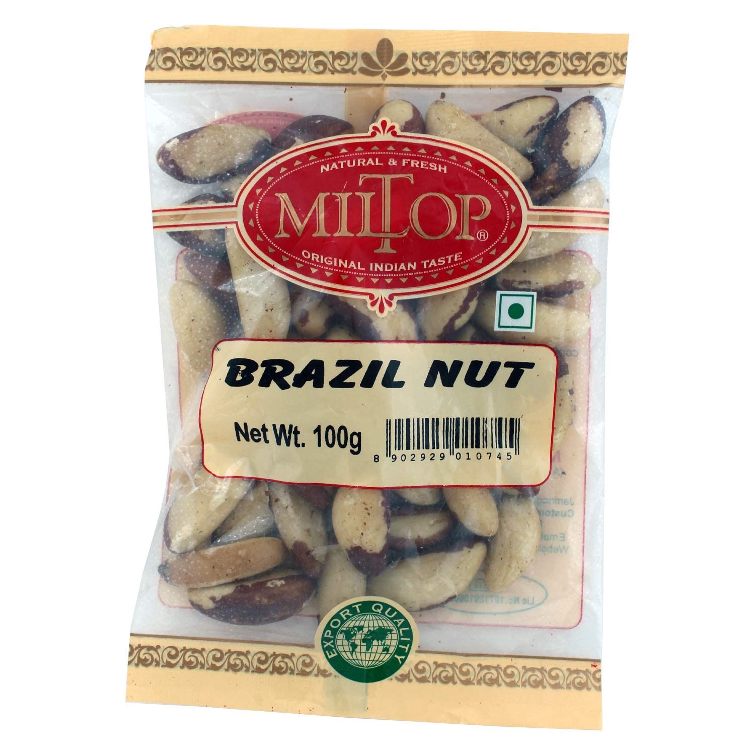 Miltop Brazil Nuts, 400g(pack of 4 100gm each) (B0B19W38VG) Amazon Price History, Amazon Price Tracker