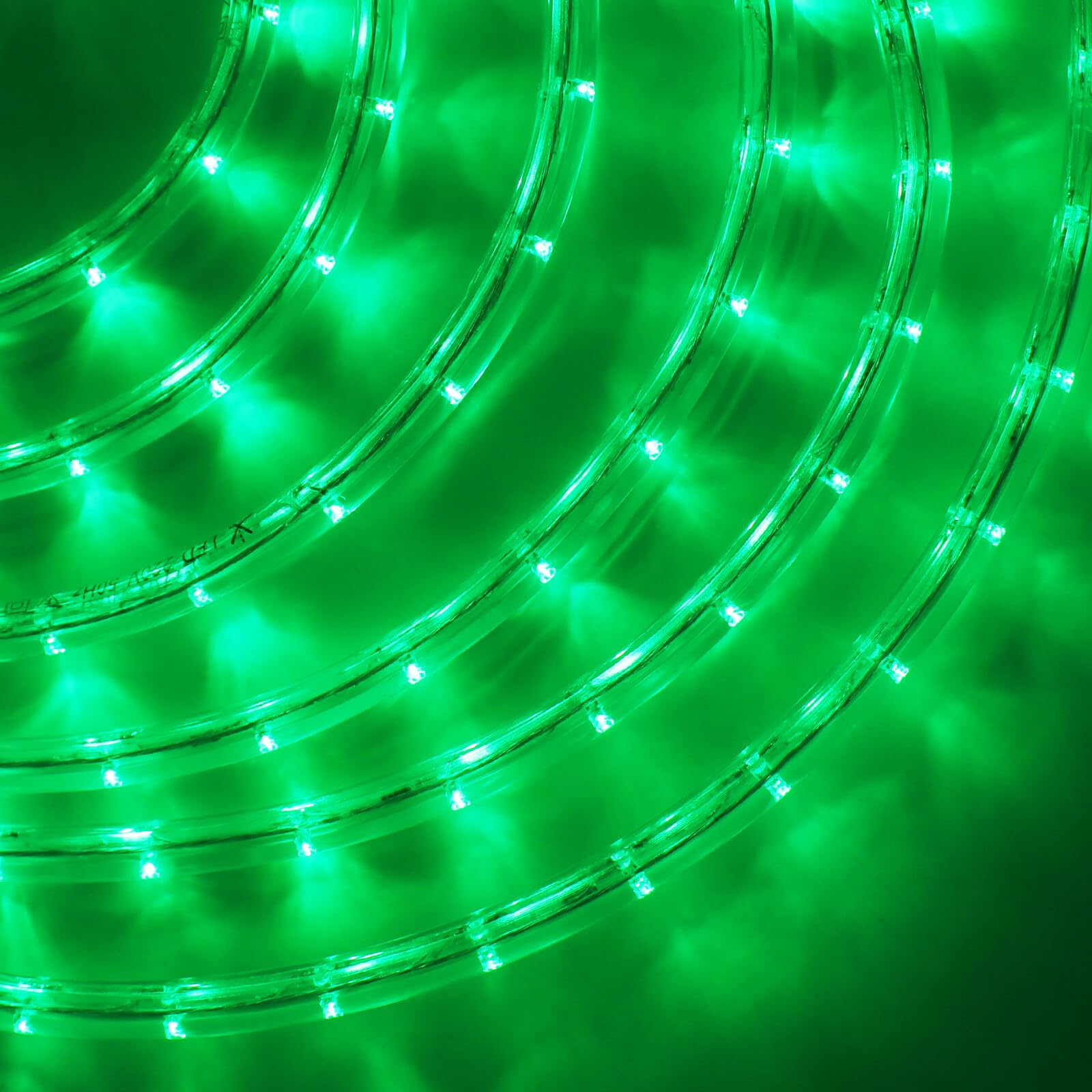 GQL Waterproof LED Round String Lights, 220V UK Plug-in Outdoor Flexible Tube Light, 36 LEDs/m for Garden Wedding Party Pub Tree Decoration (30m, Green)