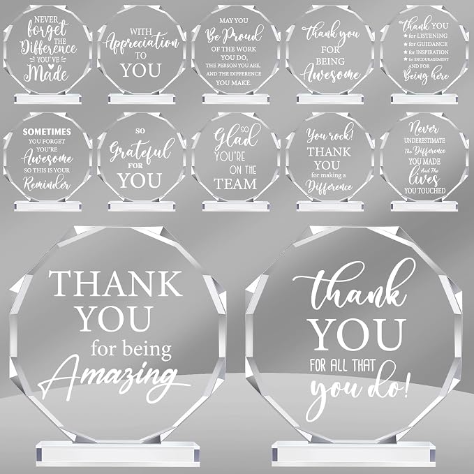 Amazon.com: Barydat 12 Pcs Employee Appreciation Plaque Gifts for Women ...