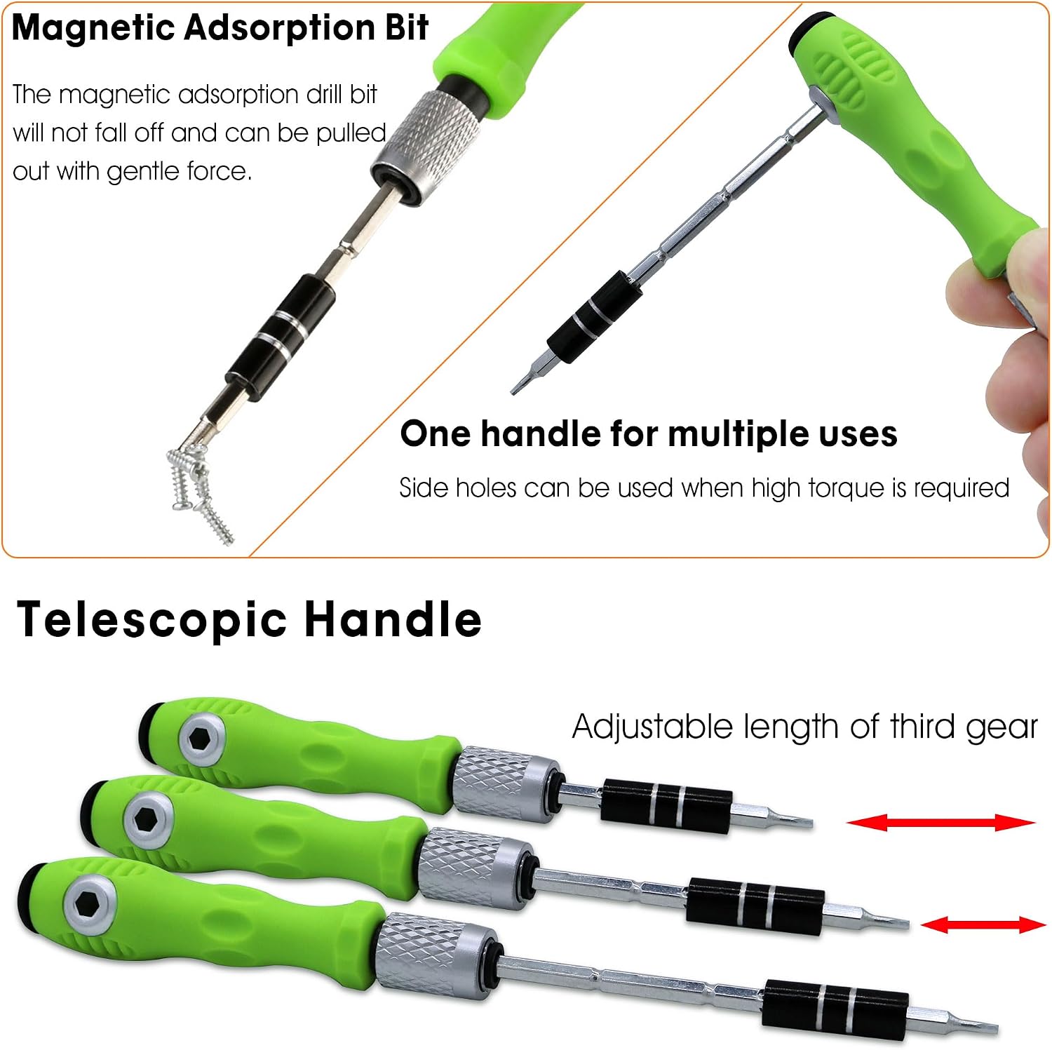 32 in 1 Small Magnetic Screwdriver Set for DJI Mini 4 Pro/Mini 3 Pro Mavic 3/Air 3 Avata Drone Tiny Screwdriver Kit for Eyeglass Watch Phone Laptop Computers Toys and Other Electronics Devices