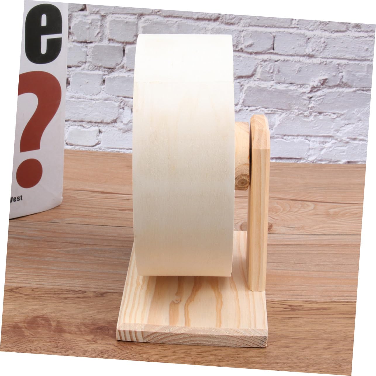 Holz Laufrad für Hamster und Kleine Tiere, Beige