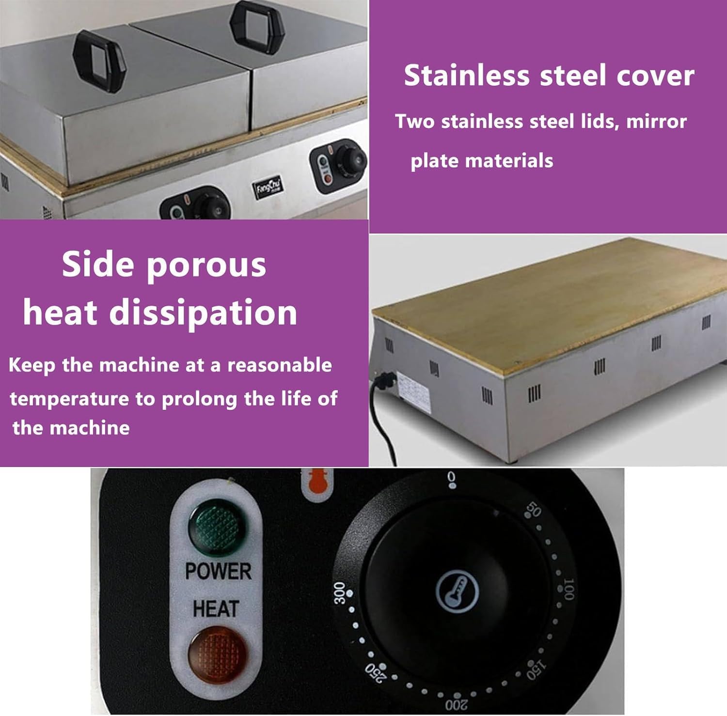 Mini Dutch Pancake Baker， Mini Pancake Maker ， Commercial Poffertjes Electric Dorayaki Maker Muffin Making Machine Dutch Grill Griller(1head)