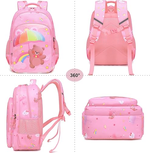 Miniatura 4 de Juego de mochila para niñas con diseño de unicornio, mochila escolar para niños, mochila para libros para niñas, set 3 en 1, regreso a clases