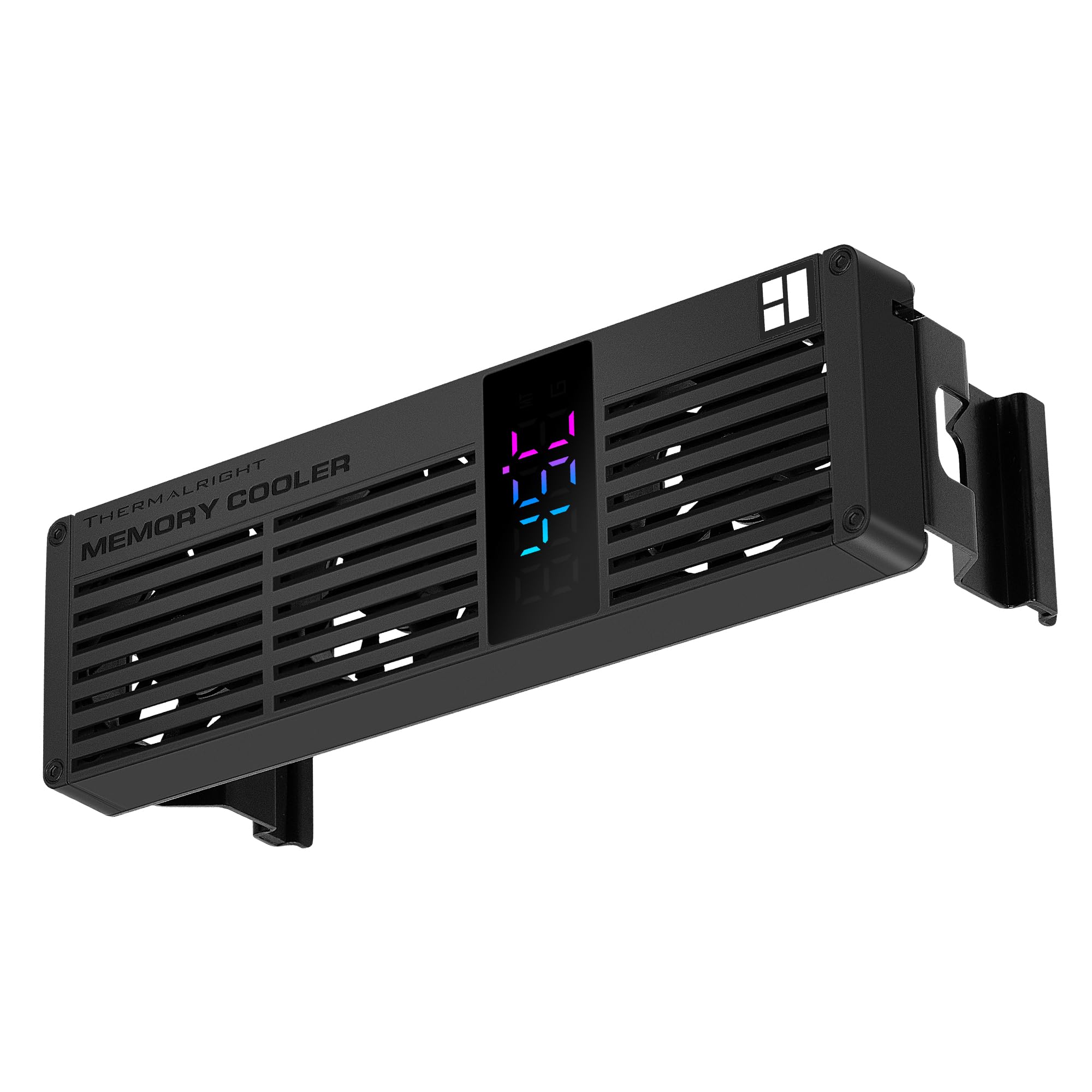Thermalright MC-3 - Enfriador de memoria RAM digital, ventiladores triples PWM de 40 mm, pantalla ARGB, 4500 RPM, para DDR/DDR2/DDR3/DDR4/DDR5, negro