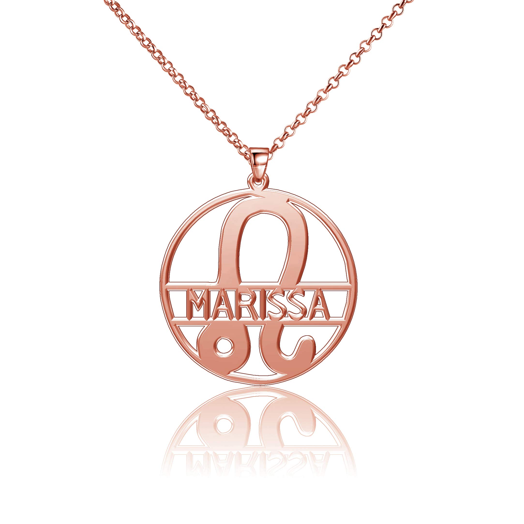 Silver Plated Leo Custom Names Hummingbird Women Arrow Lock Children's Personalized Necklace