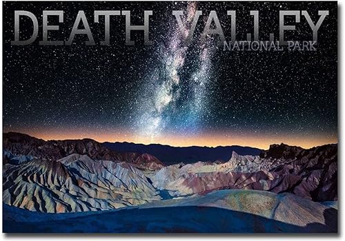 Zabriskie Point & Vía Láctea Parque Nacional Valle de la Muerte Tamaño 2.5" x 3.5"