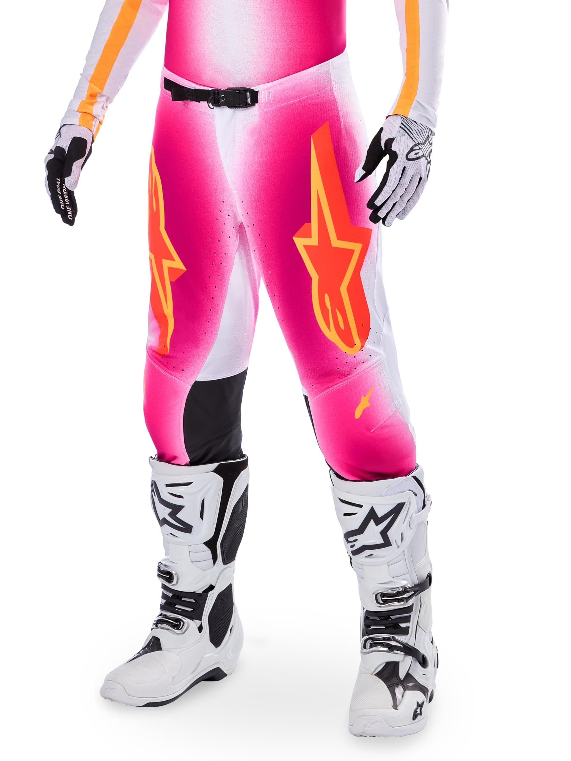Alpinestars Limited Edition Supertech AFD MIG Pants 34, Pink Fluo/White