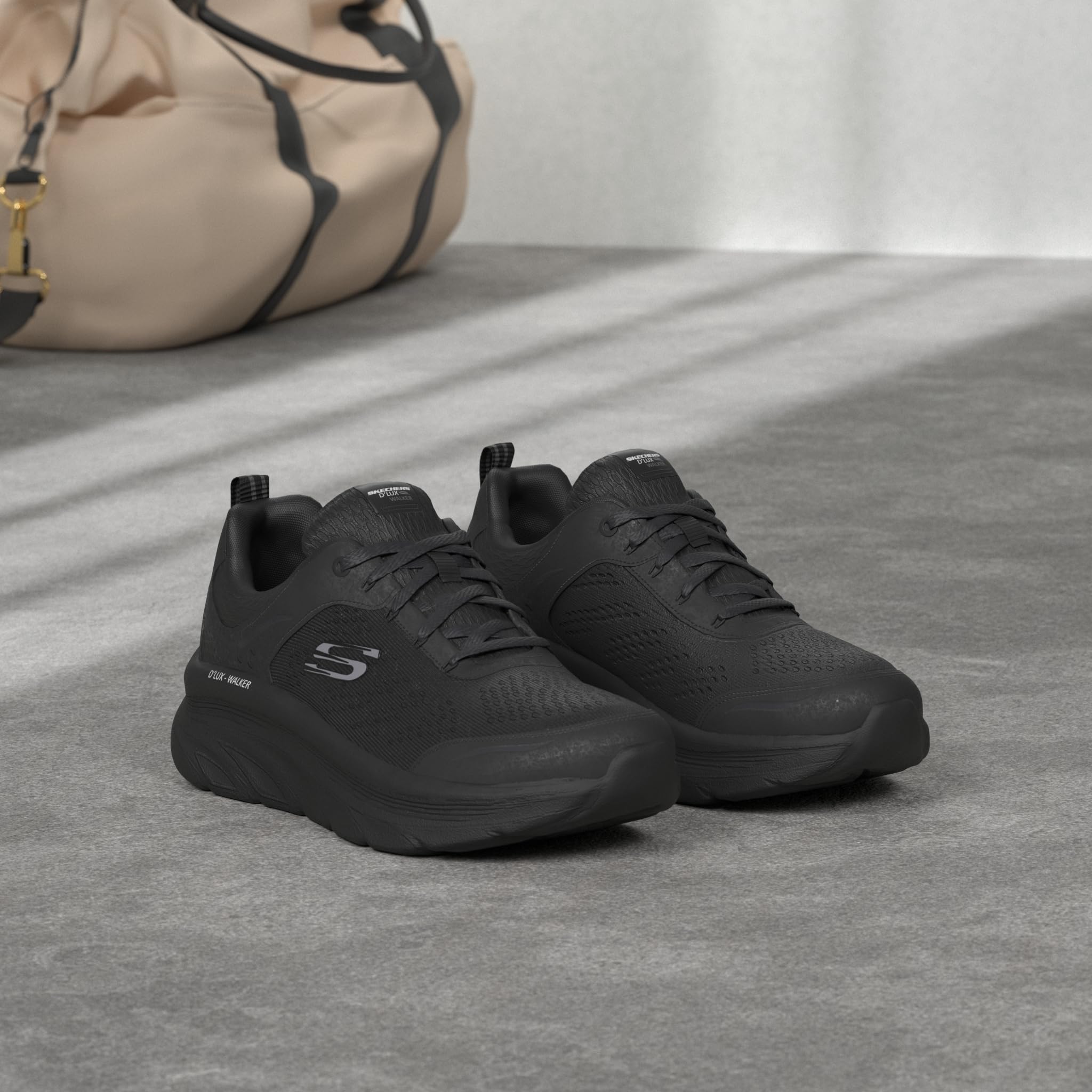 Image secondaire de Skechers D'lux Walker Infinite Motion - Chaussures de Marche Femme en Cuir Noir