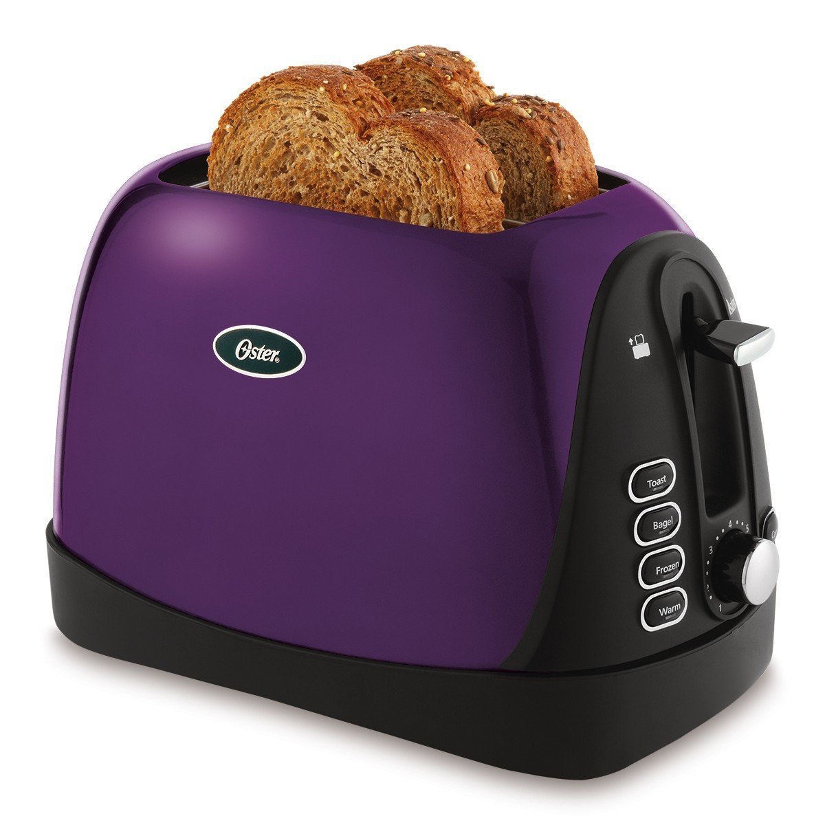 Oster Tssttrjbp1 Jelly Bean Purple Wide 2 Slice Toaster W/7 Settings & Bagel