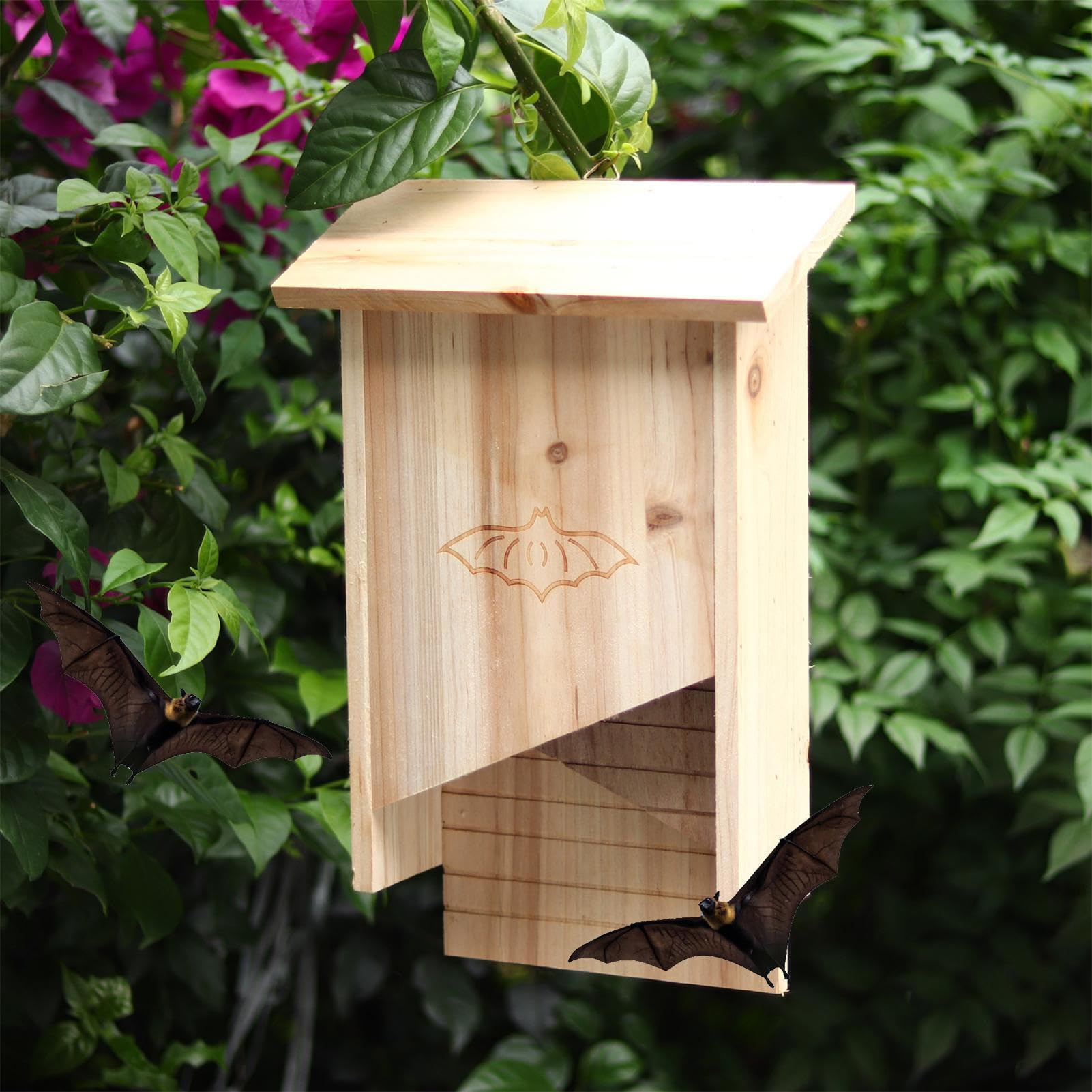 Casas para murciélagos al aire libre | murciélagos resistentes a la intemperie para exteriores | Casa murciélagos madera resistente a la intemperie para exteriores, Pacienjo