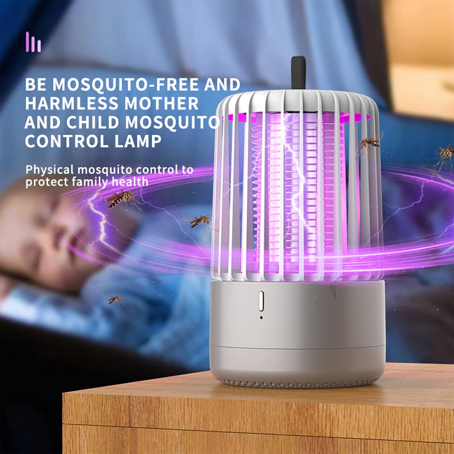 Bug Zapper Indoor & Outdoor, 2 in 1 Mosquito Zapper Electric,Indoor Bug Zapper Plug in,Effective Mosquito Trap & Mosquito Killer & Mosquito Lamp,Fly Zapper Indoor for Home,Garden,Backyard