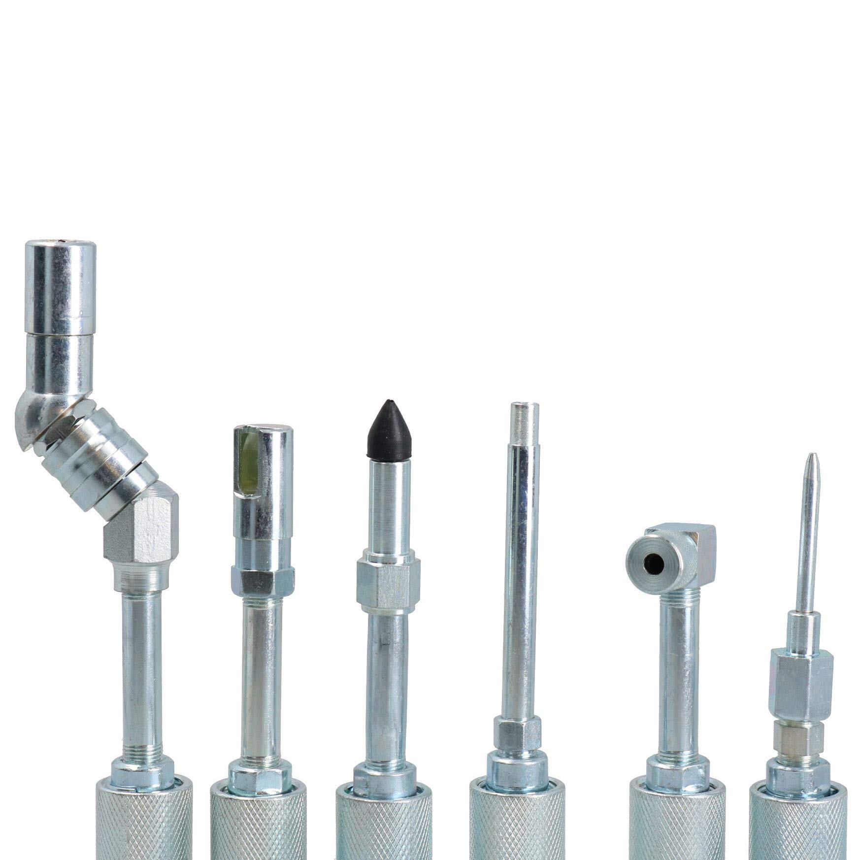AB Tools-Toolzone Ręczny adapter do smarownicy zestaw akcesoriów do smarowania zestaw węża + przedłużenie 7 szt.