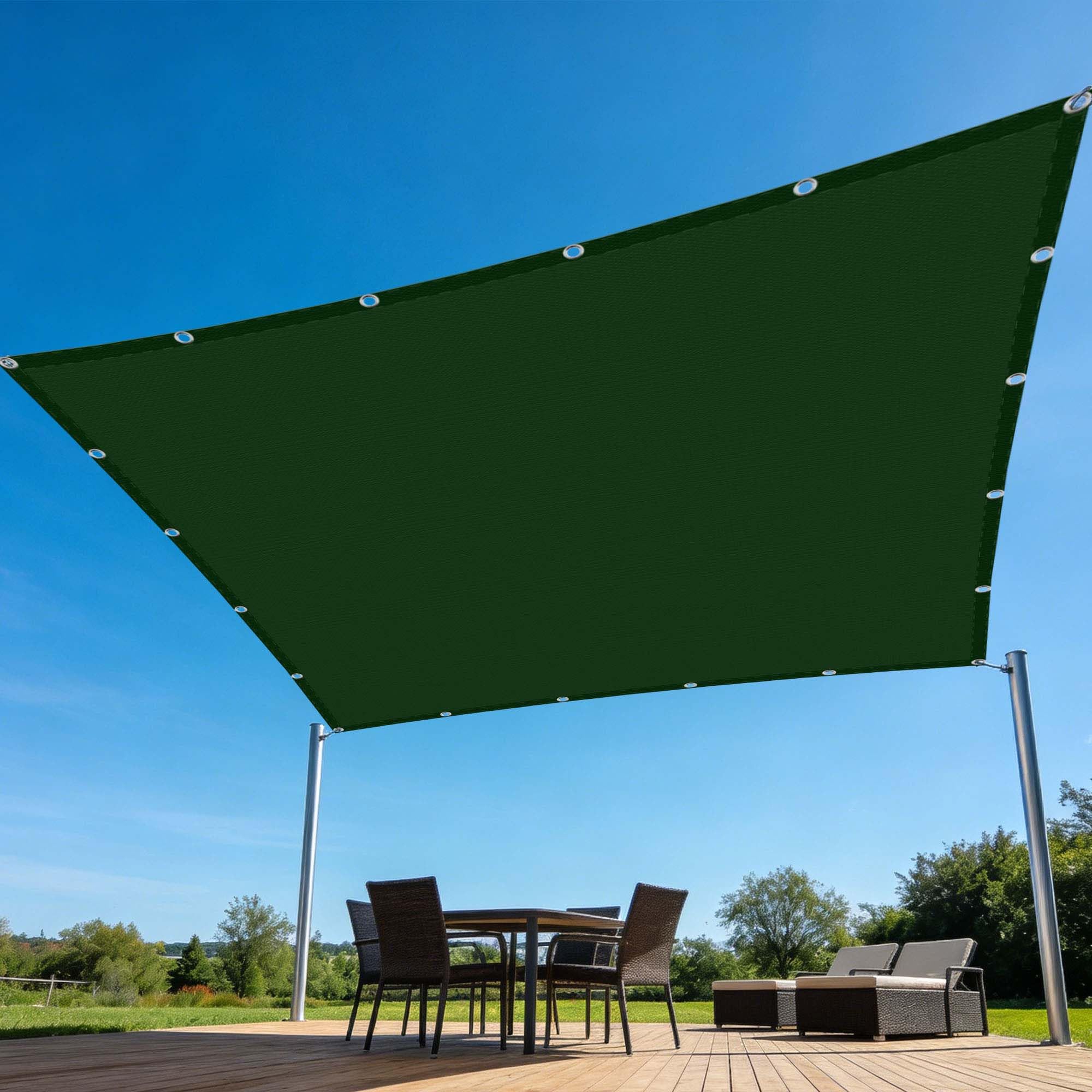 Voile d'ombrage de jardin 1.8x6 m pour ombrager votre patio et vos repas en extérieur