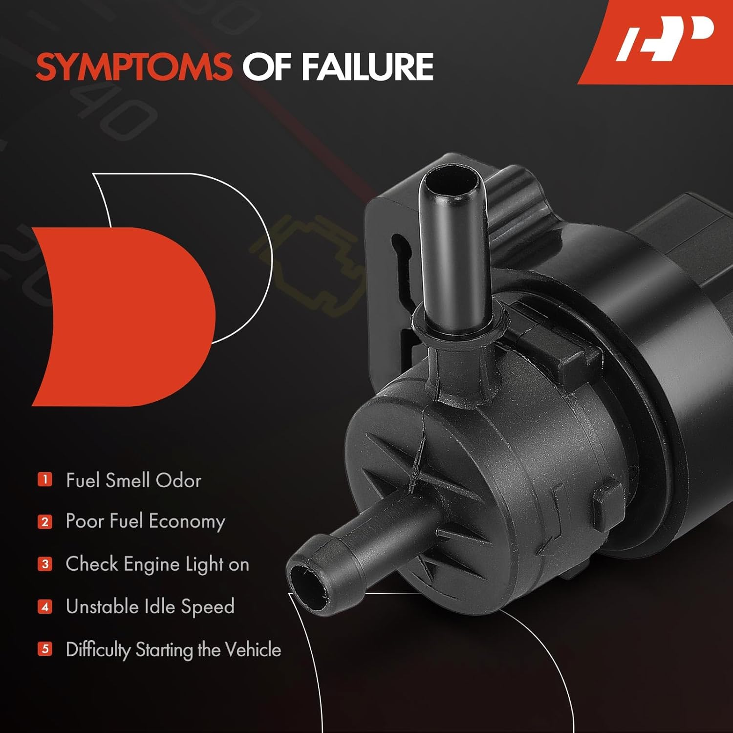 A-Premium Vapor Canister Purge Solenoid Valve Compatible with Mercedes-Benz R350/ML450 2010-2011, ML320/ML55 AMG 2000-2003, ML350 2003-2011, ML430 2000-2001, ML500 2002-2007, ML63 AMG 2007-2012