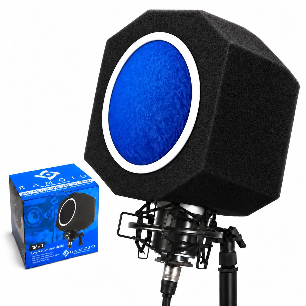 Microphone Isolation Shield with High-Density Foam for Podcast &amp; Recording