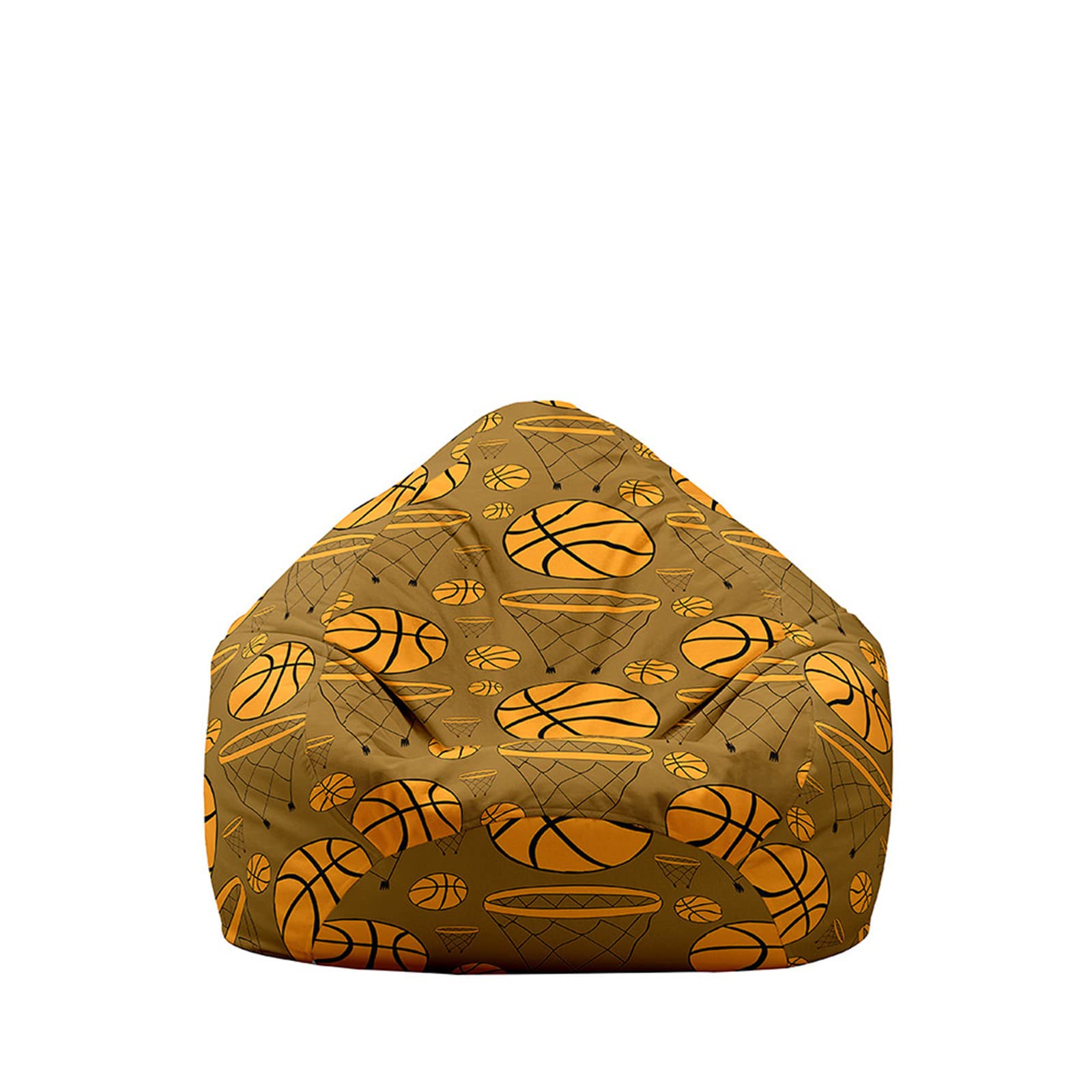 Highdi Pouf Poire Sans Garnissage Pour Adultes Enfants, Basketball Motif Rangement De Jouets Stockage Grande Fauteuil Pouf Pliable Pour Fauteuil Housse De Pouf Poire (90 * 110cm,Noir Coloré