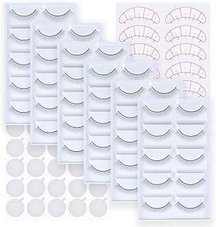 30 pares de tiras de pestañas de práctica par...