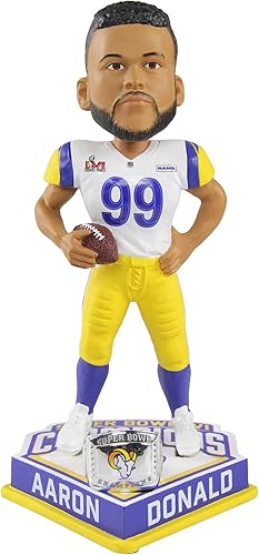 Aaron Donald Los Angeles Rams Super Bowl LVI Champions Bobblehead NFL Football