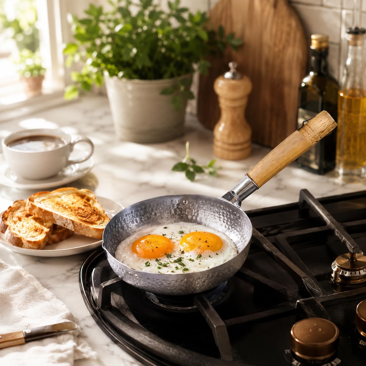 DOITOOL Olla de leche de acero inoxidable con mango de madera de 15.00 pulgadas para cocinar fideos, comida para bebés, salsa y agua hirviendo, anillo colgante, almacenamiento de utensilios de cocina