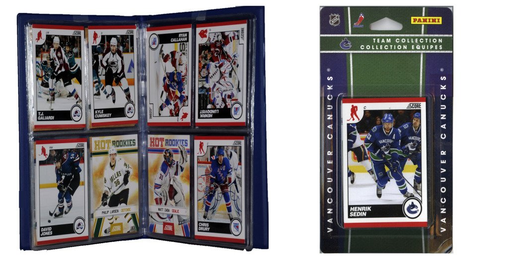 NHL Vancouver Canucks Licensed 2010 Score Team Set and Storage Album