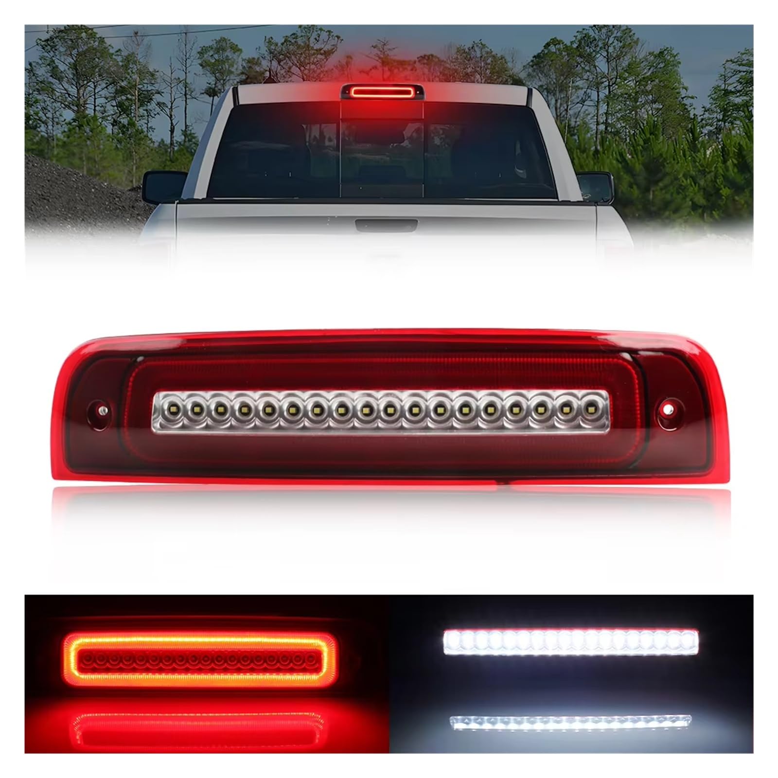 Freno De Alto Nivel Luz Para Dodge Para Ram 1500 2009-2018 Para 2500 3500 4500 5500 Para Laramie 2019 Tercera Luz De Freno Luz Marcha Atrás LED freno Lámpara