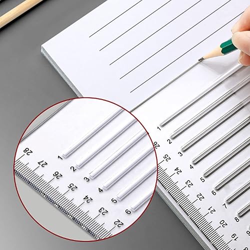 Miniatura 4 de Plantilla de línea recta plantilla de dibujo de línea guía de letras plantilla regla de medición de escala de papel para ayudas de tarjetas de papel