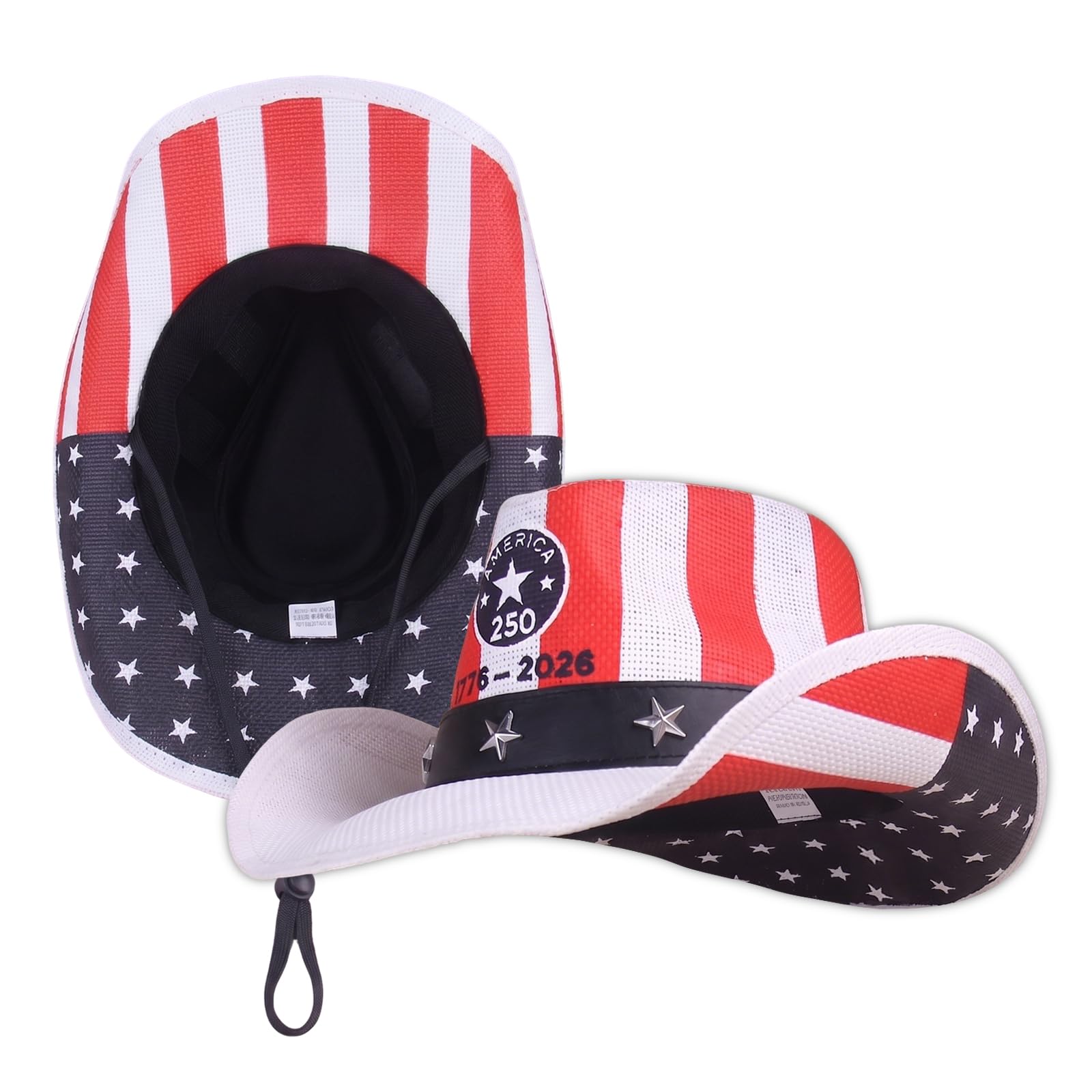 Evankin American Flag Hat, USA Western Cowboy Hat on July 4th