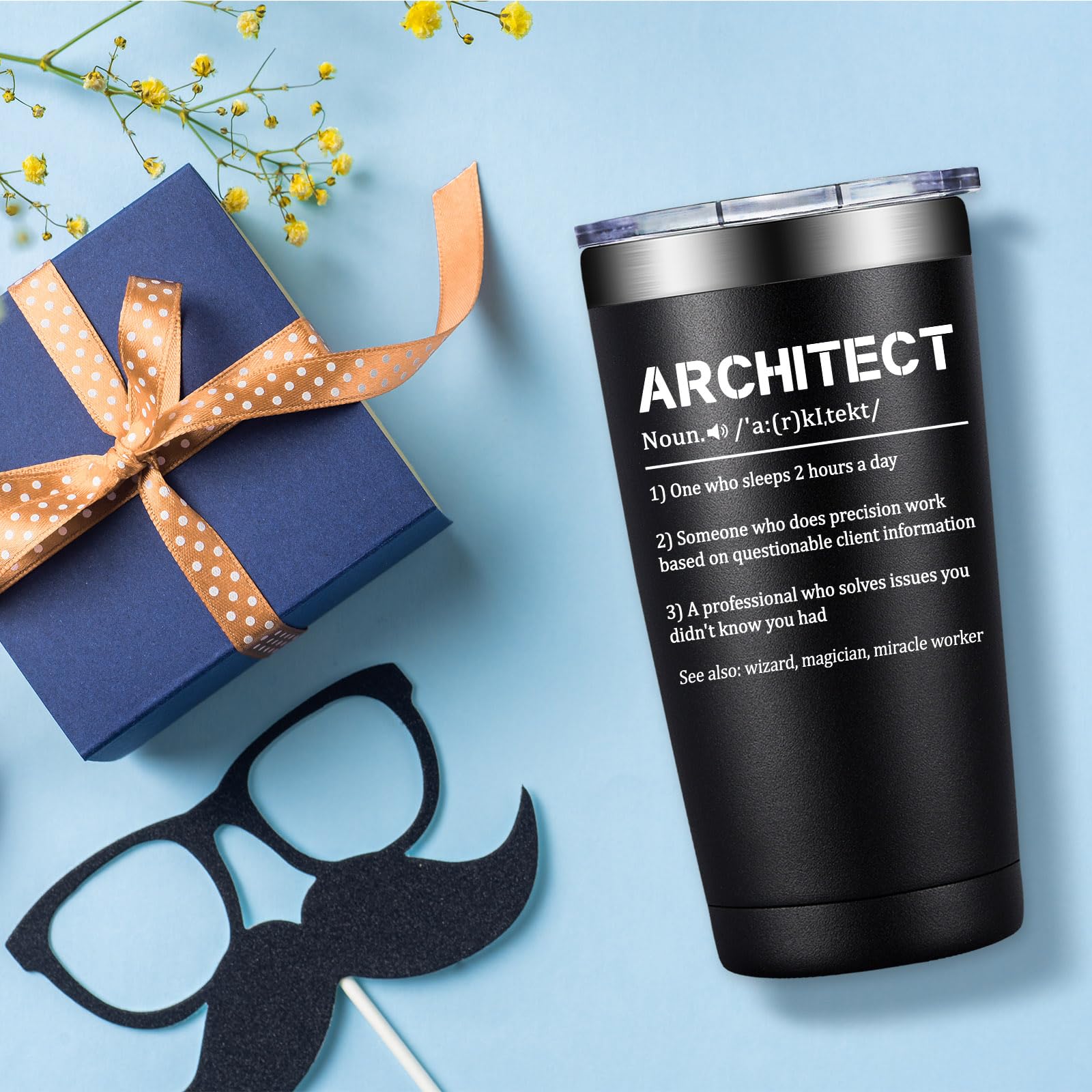 SpenMeta Architect Architecture Gifts for Christmas, Birthday - Cool Architect Gifts for Student, Men Women. 20 Oz Architecture Tumbler Cup
