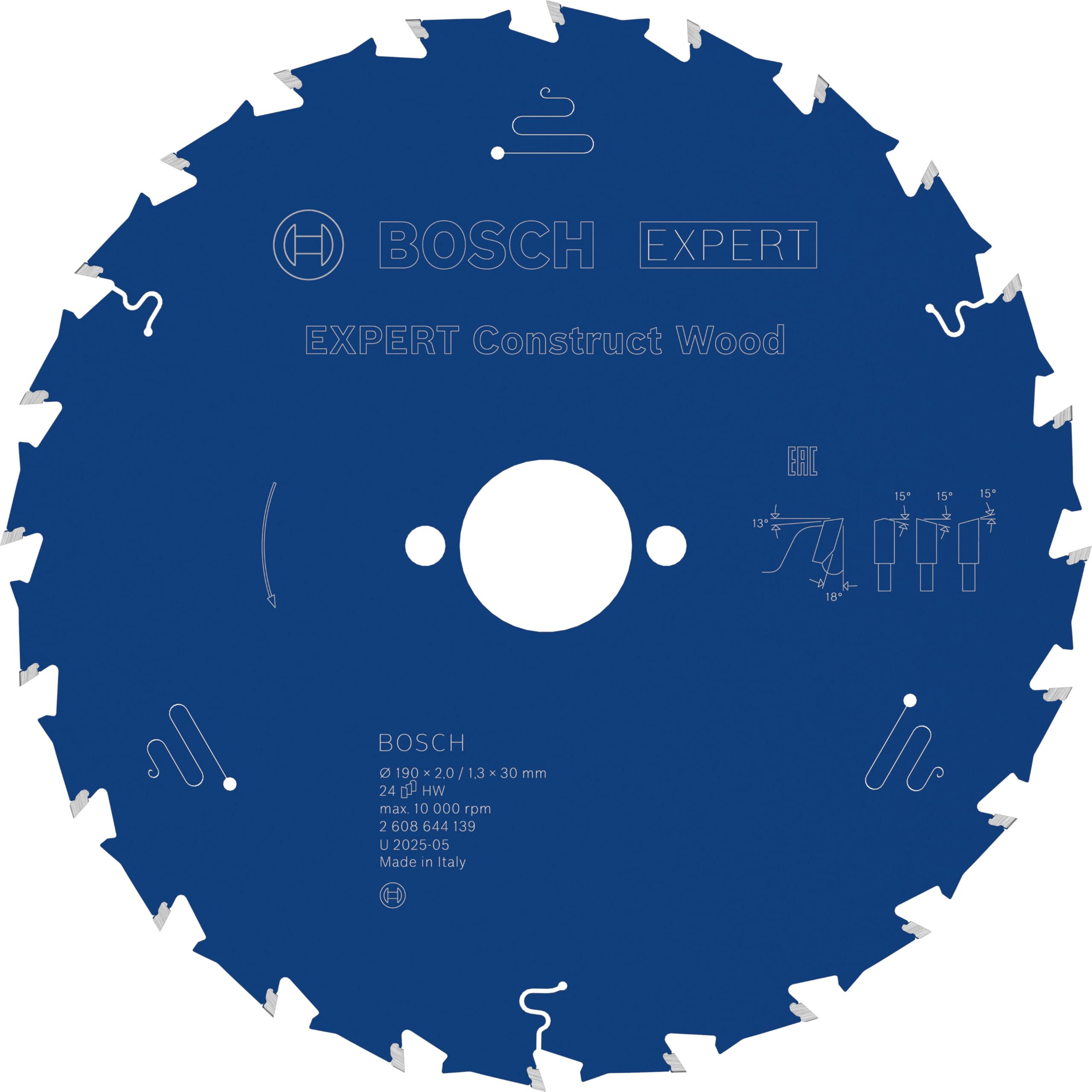 Bosch 1x Lame de scie circulaire filaire EXPERT Construct Wood