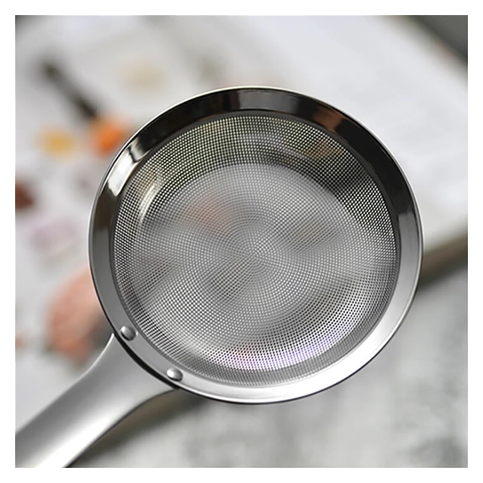 colador acero inoxidable 1 colador de malla acero inoxidable for residuos vegetales, aceite, olla for sopa, utensilios cocina pequeños(L)