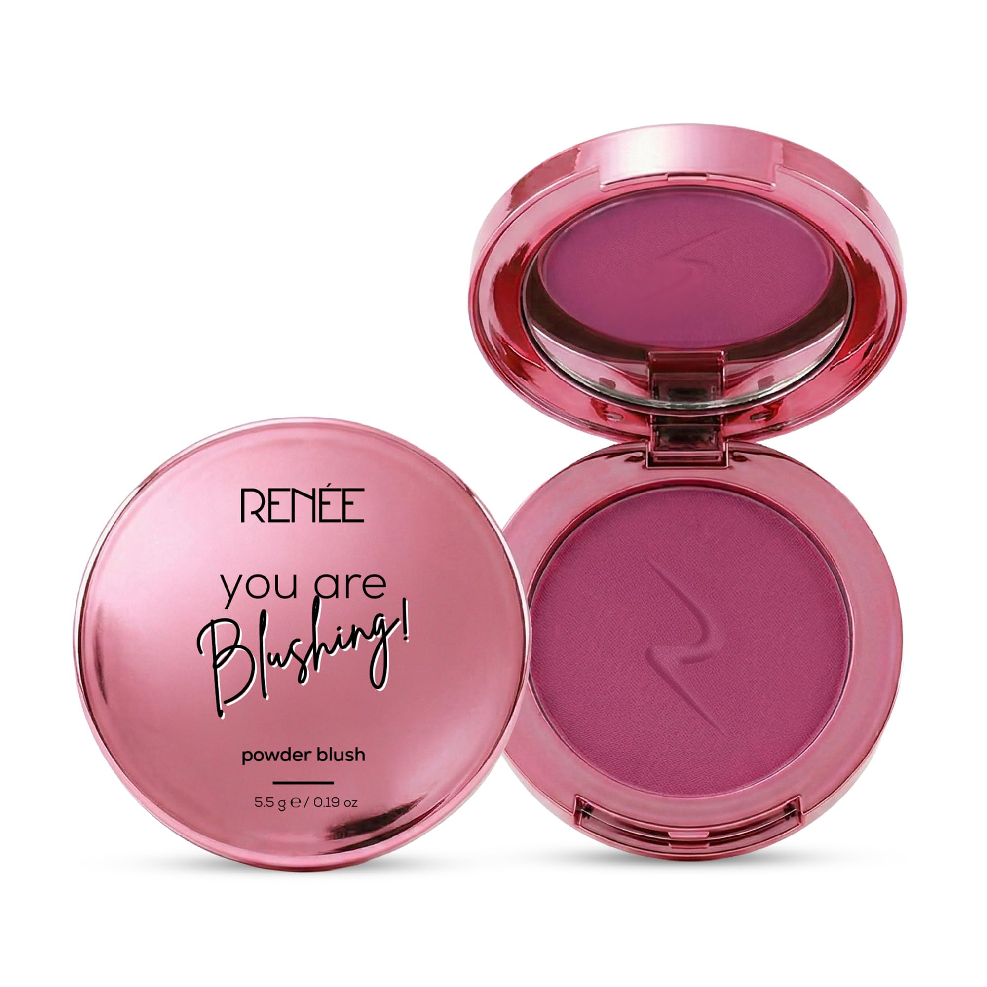 RENEE You Are Blushing Powder Blush With Matte Finish | Buildable, Rosy Payoff, Lightweight, Long-Lasting Formula | With Grapeseed oil, Olive oil & Vitamin E - Pink Whisper | 5.5g-image-13