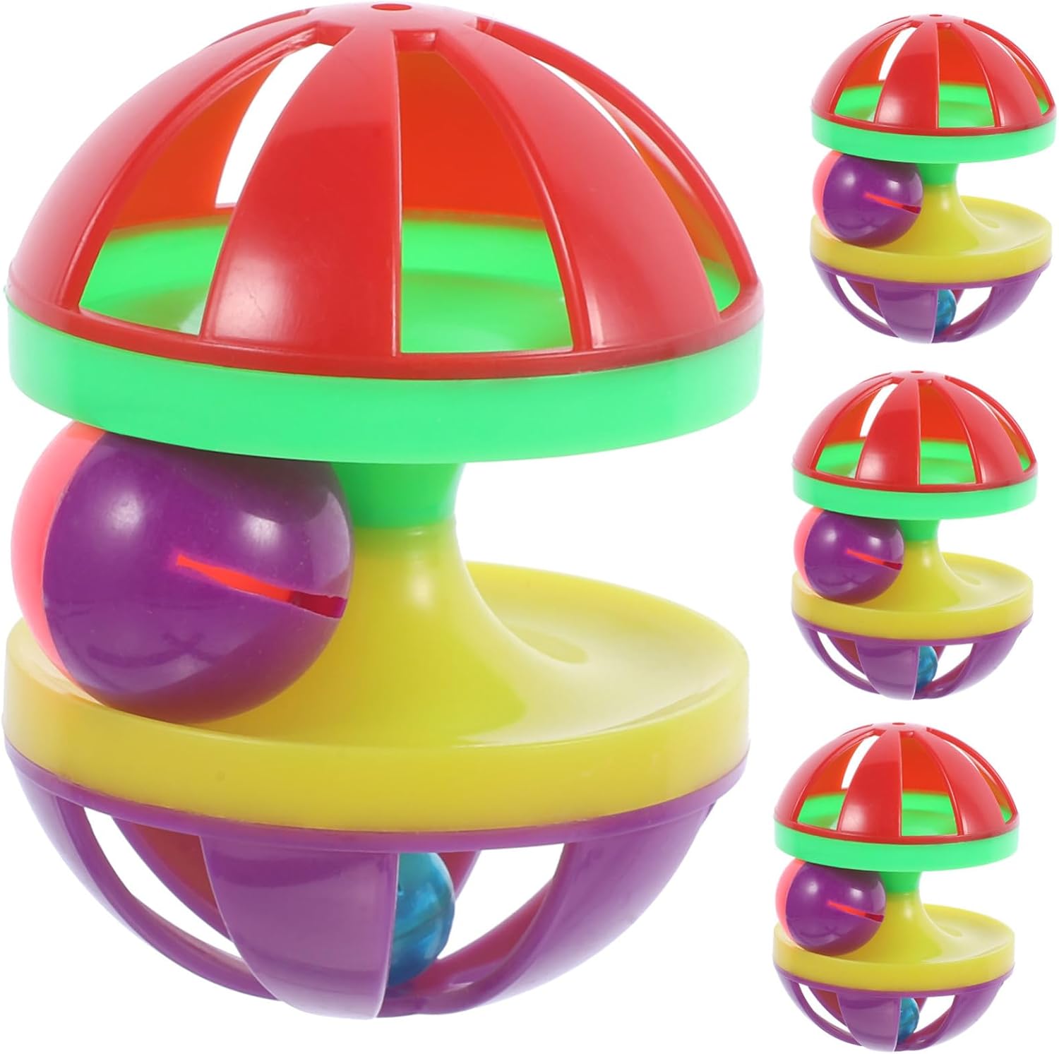 Hemoton 4pcs Cat Ball Interactive Plastic Balls for Playtime and Cat Supplies for Engaging Fun and Bonding with Pets Random Color