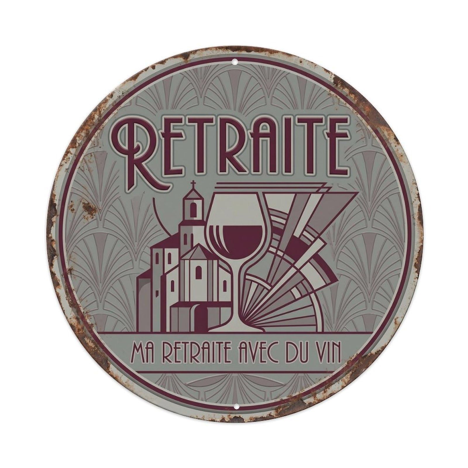 Retreat Humorous Lounge Retreat Metal Tin Sign