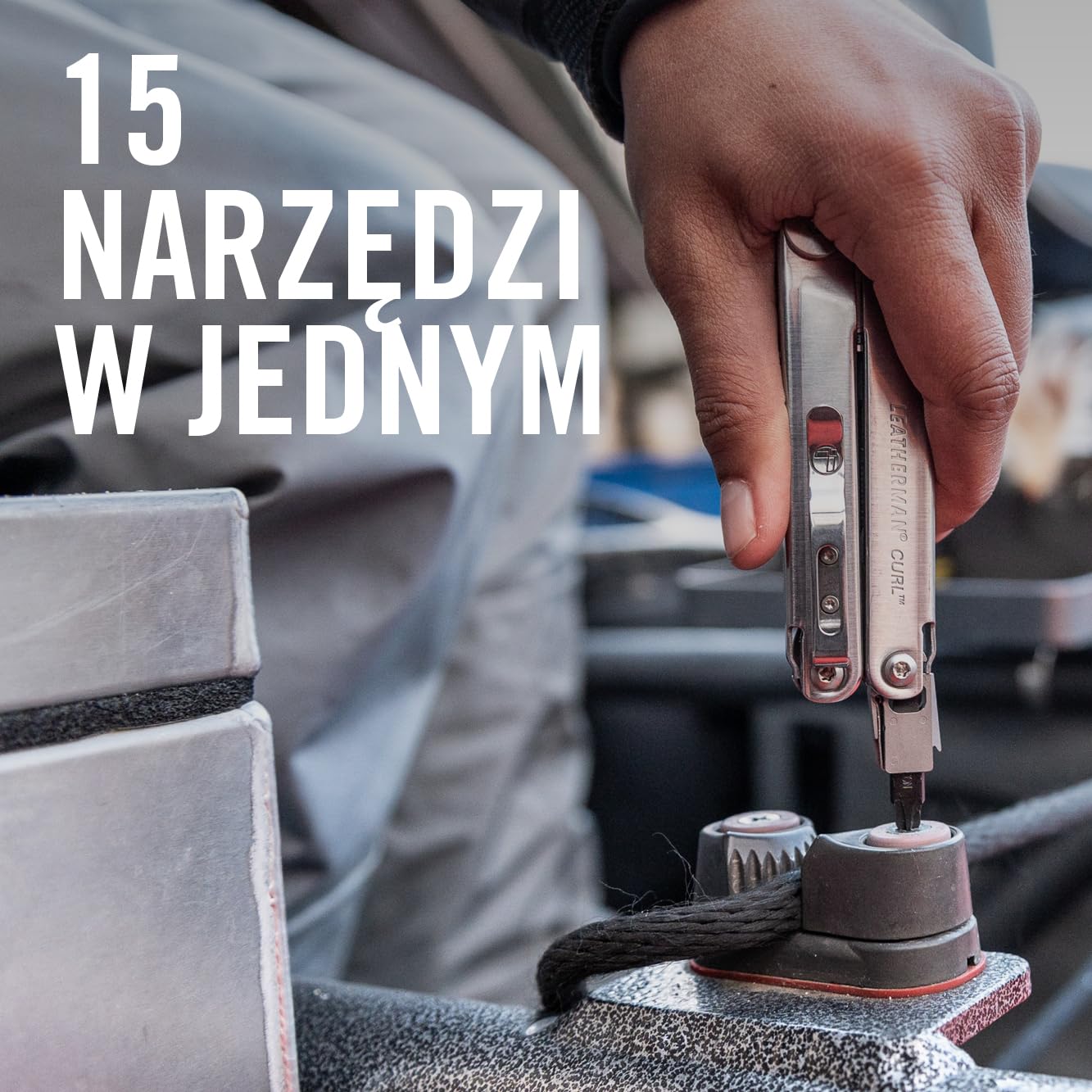 Leatherman Multitool Curl, Stal Nierdzewna | 15 Narzędzi do Outdooru i Kempingowania