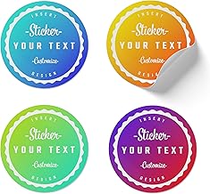 Custom 2" Circle Paper Labels - Personalized Round Stickers for Jars, Candles, Products and Businesses (50-10,000 Labels)