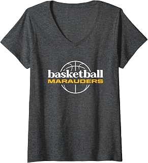 Womens Bishop Guilfoyle Marauders Basketball V-Neck T-Shirt