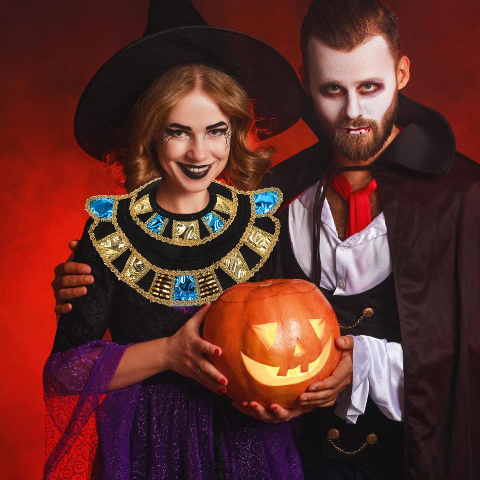 GALPADA Authentic Costume Accessory Kit Collar Wristband Halloween Cosplay Supplies