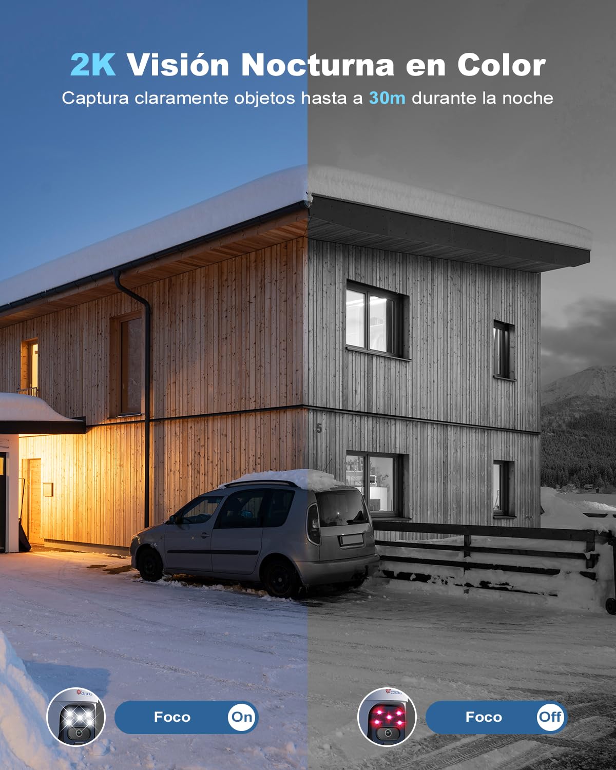 Ctronics 2K 4G LTE Camara Vigilancia Exterior con Tarjeta SIM,Seguridad