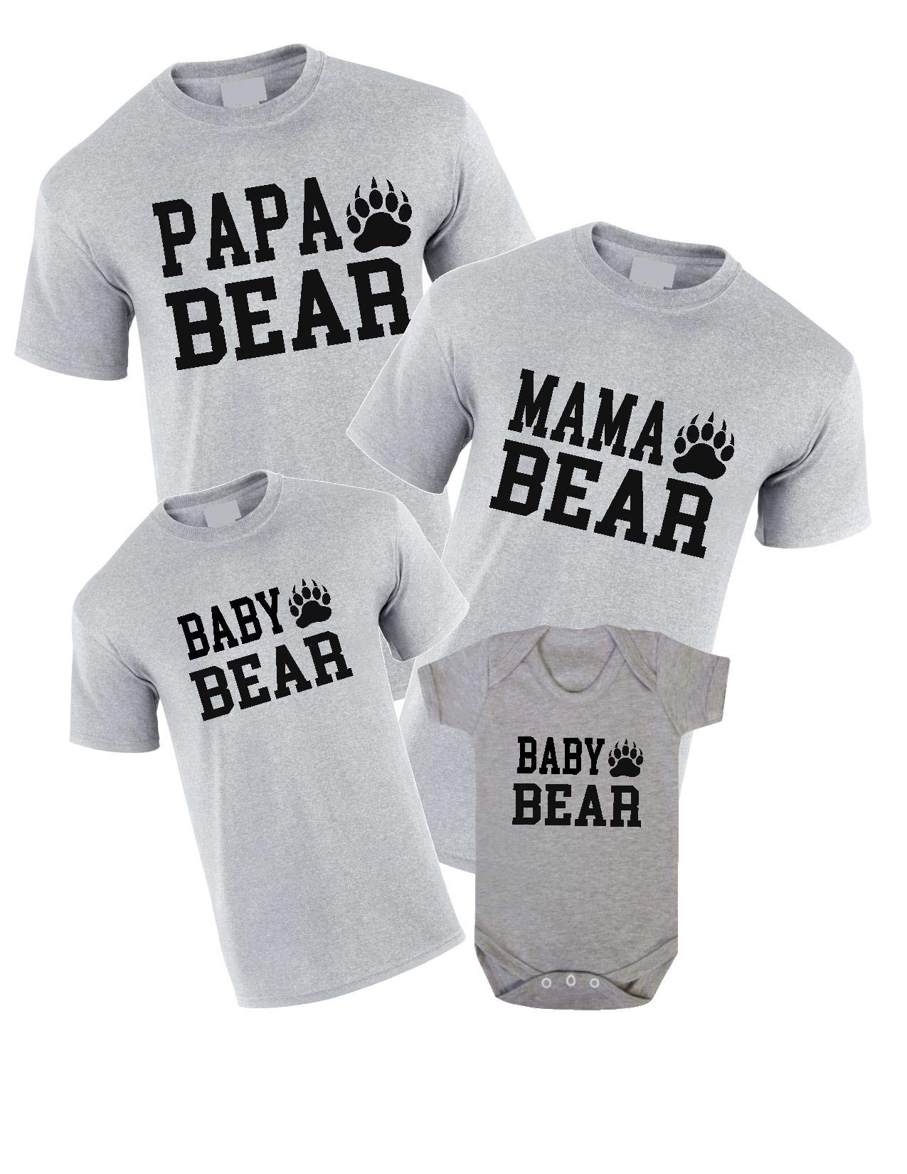 Danni Rose Papa Bear,Mama Bear & Baby Bear Paw T-Shirt