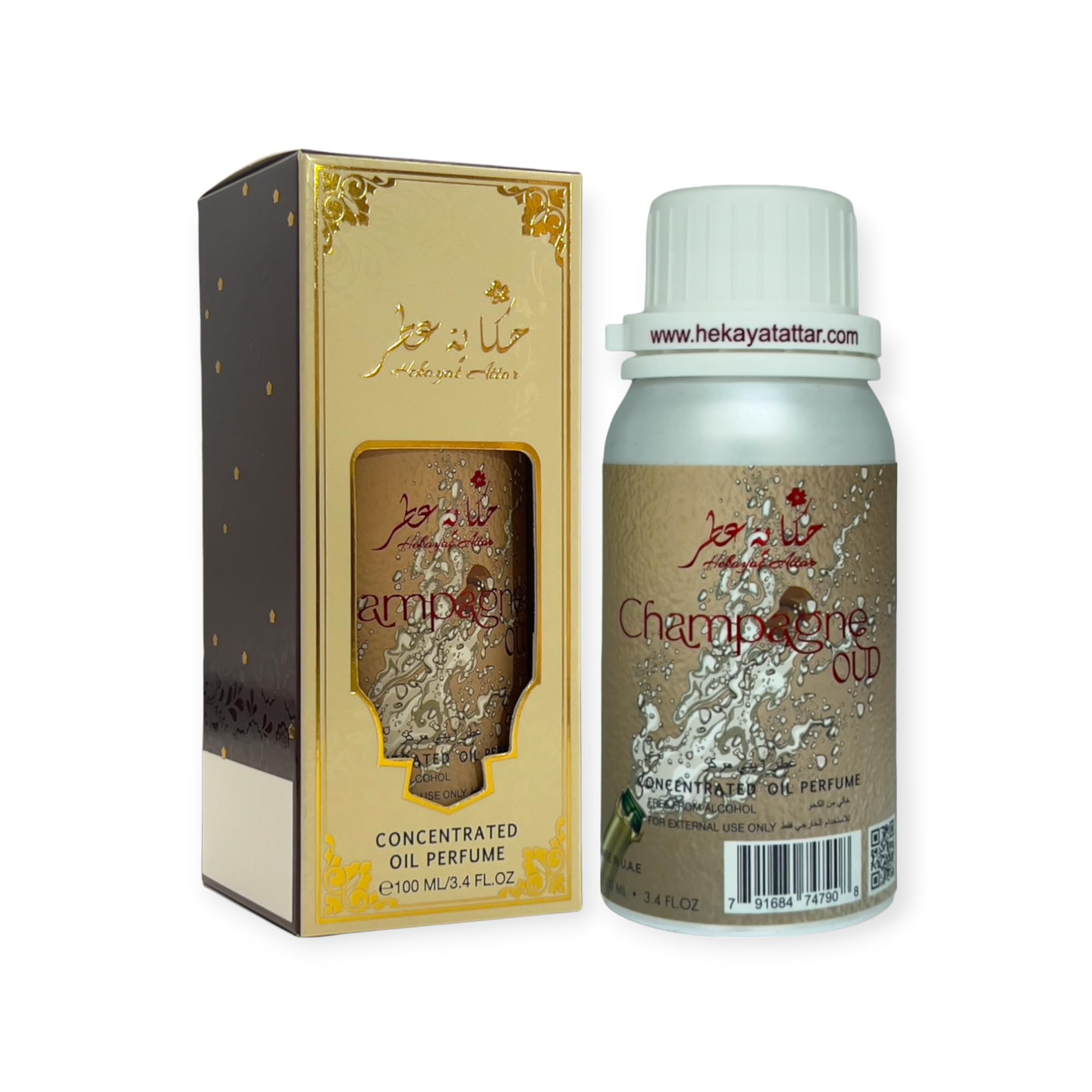 HEKAYAT ATTAR CHAMPAGNE OUD 100ML CONCENTRATED PERFUME OIL | Heritage Collection