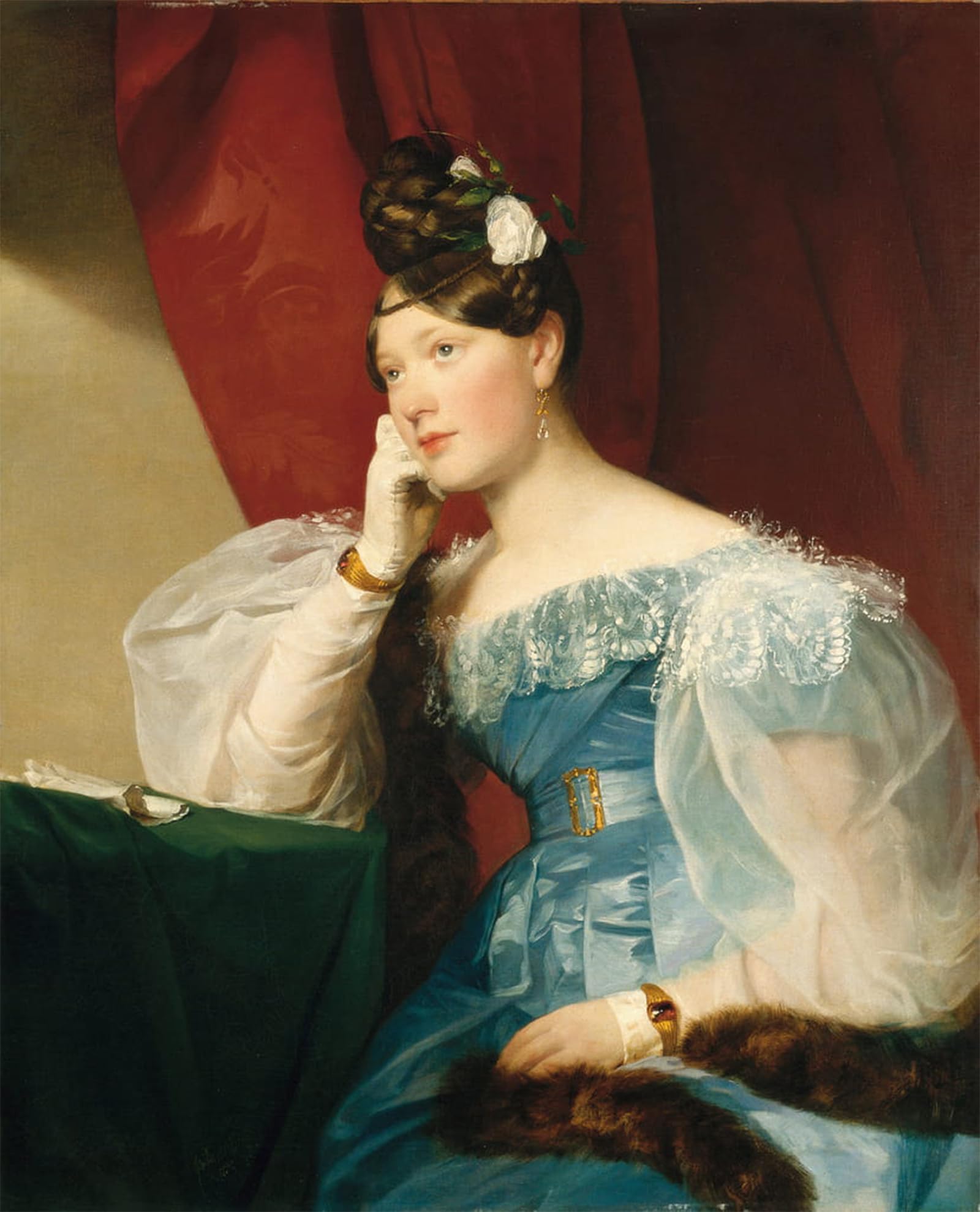 ARTXLXXBN Famous Print Painting Colorful Art Print Portrait of Julie Von Woyna Nee Freiin Von Krieg hochfelden by Friedrich Von Amerling Canvas Art Decorations for Home Decor 60x90cm