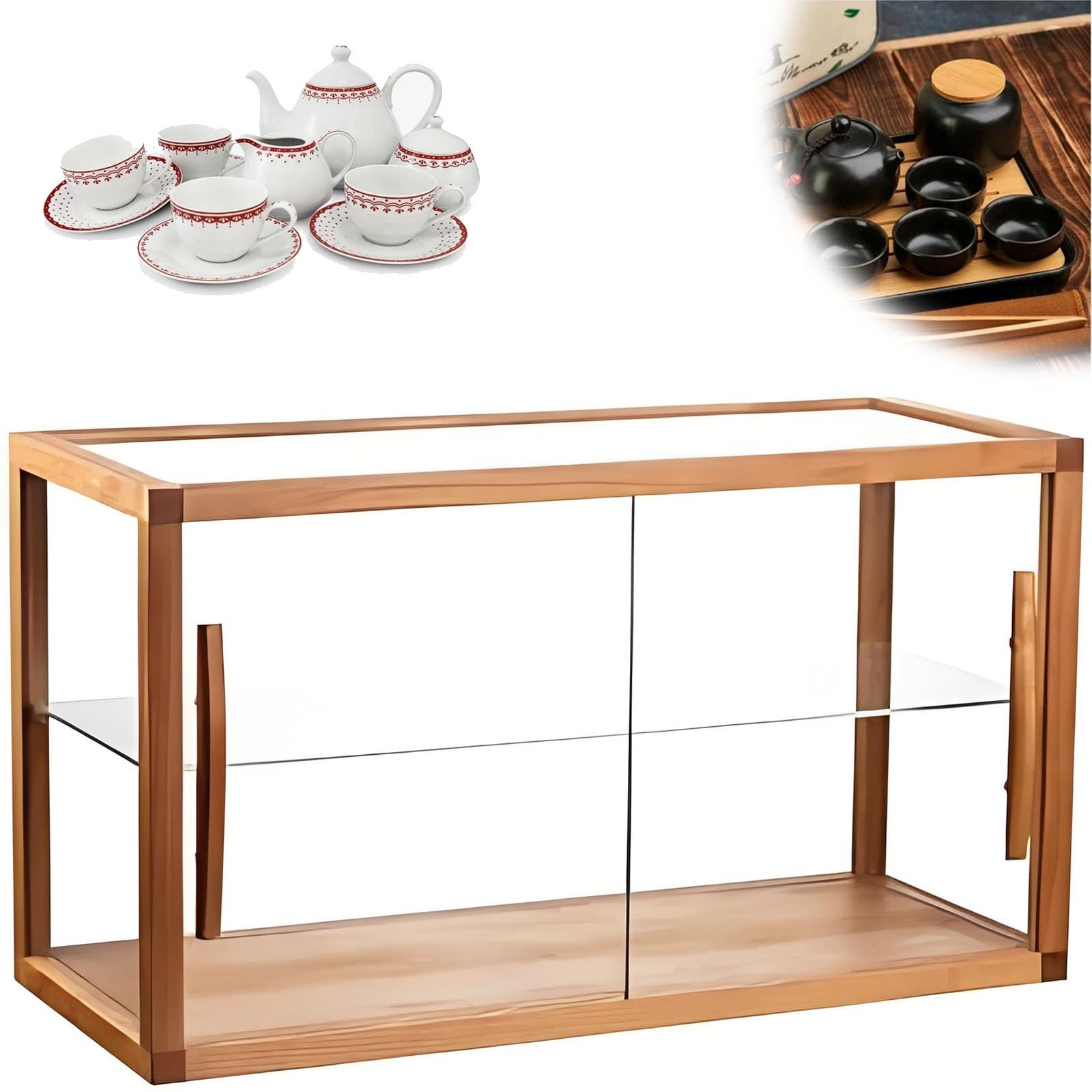 Vetrina per pane regolabile con porte s Vetrina pasticceria a doppio strato per negozi e caffè C Piano di lavoro Sto per una visibilità e una freschezza ottimali.