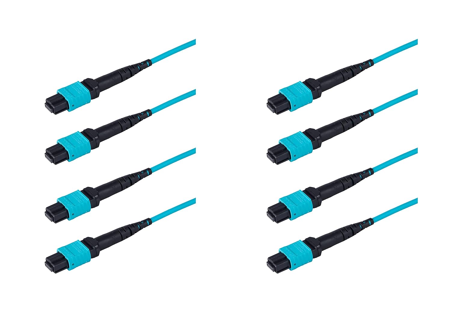SpeedyFiberTX - 6-Pack 250 Feet 12 Fiber Elite Non-Pinned MTP to MTP Fiber Trunk Cable, Type-B, OM4 Corning ClearCurve Fiber, Fire Retardant Plenum OFNP Cable Jacket | MPO Compatible