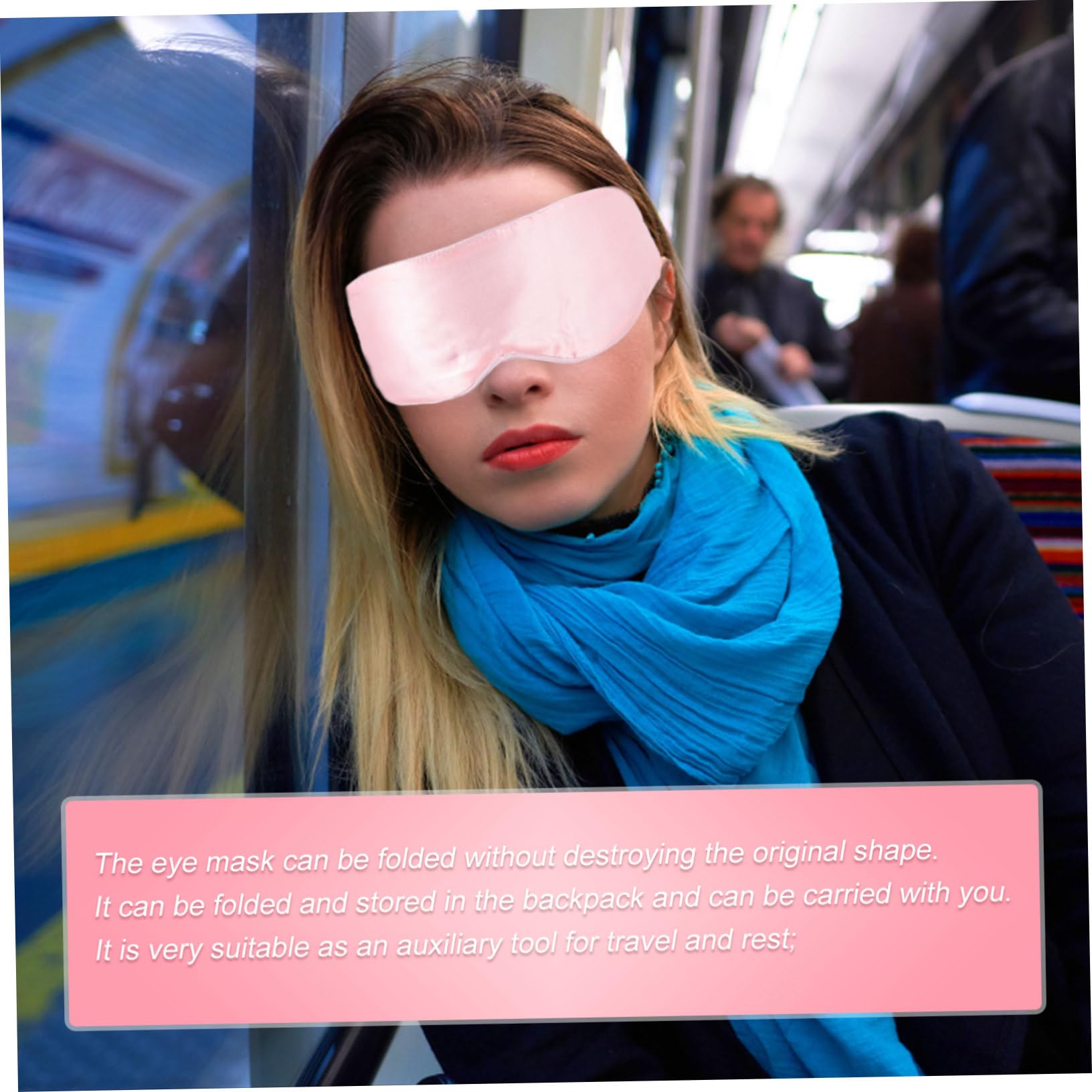 Masque de Sommeil Yeux en Soie, 1 Pièce, pour Voyage