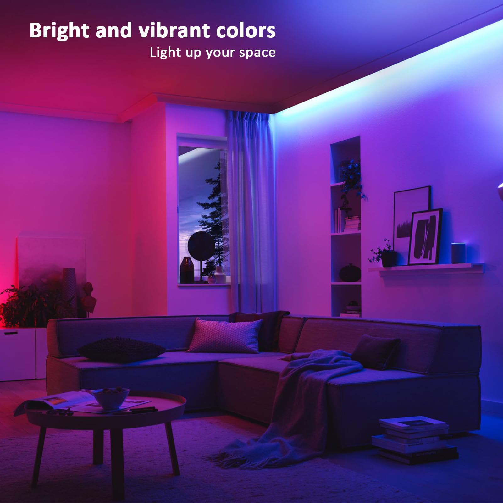 JOYLIT 10M RGB COB Striscia LED 24V 840LEDs/M Alta Densità Senza Punti 14W/M Super Luminosa IP20 Interno Flessibile Multicolore Nastri Luce per Commercio, Casa, Feste (Solo Strip LED)